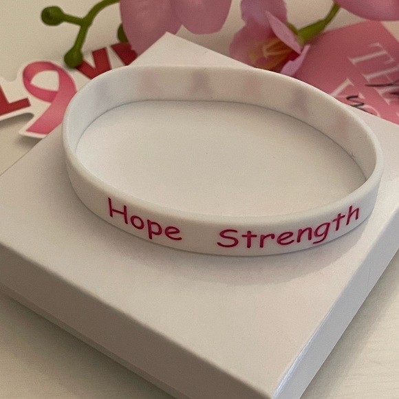 🌸 4pc Breast Cancer Awareness Stretchable Silicone Bracelets - Picture 6 of 12
